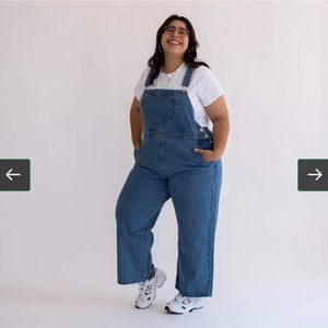 Heart denim overall dungaree plus size